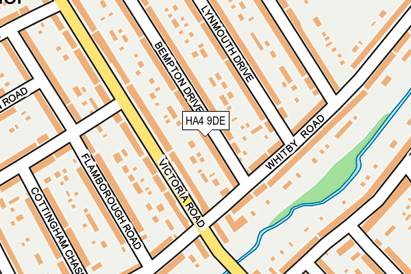HA4 9DE map - OS OpenMap – Local (Ordnance Survey)