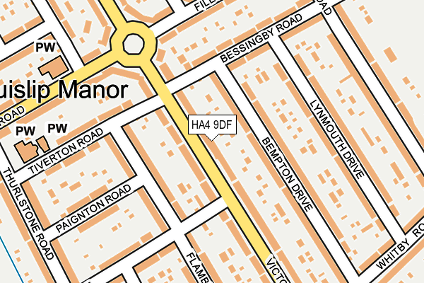 HA4 9DF map - OS OpenMap – Local (Ordnance Survey)