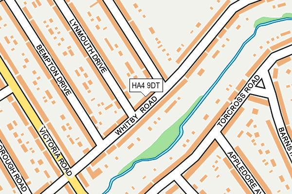HA4 9DT map - OS OpenMap – Local (Ordnance Survey)