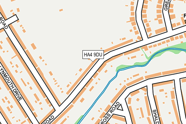 HA4 9DU map - OS OpenMap – Local (Ordnance Survey)