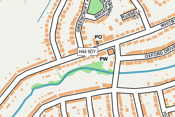 HA4 9DY map - OS OpenMap – Local (Ordnance Survey)