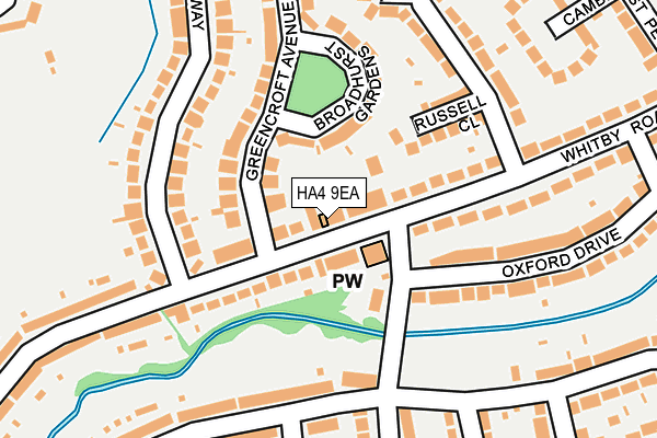 HA4 9EA map - OS OpenMap – Local (Ordnance Survey)