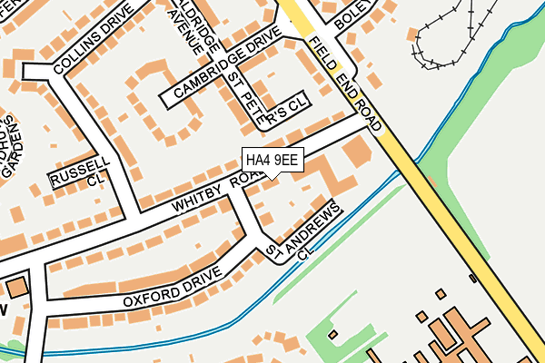 HA4 9EE map - OS OpenMap – Local (Ordnance Survey)