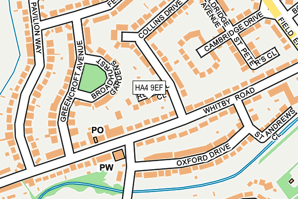 HA4 9EF map - OS OpenMap – Local (Ordnance Survey)