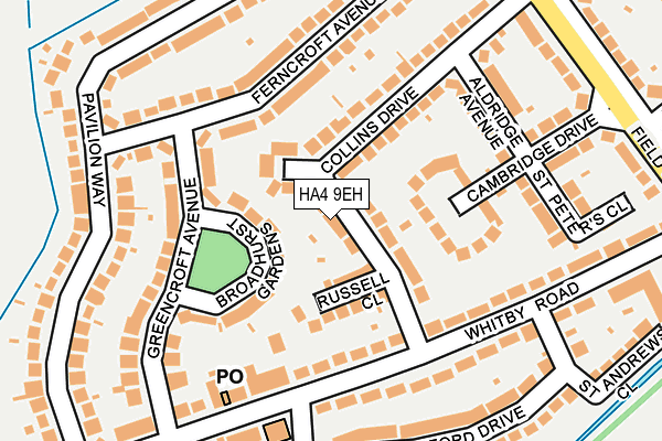 HA4 9EH map - OS OpenMap – Local (Ordnance Survey)