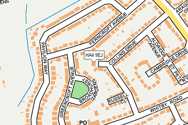 HA4 9EJ map - OS OpenMap – Local (Ordnance Survey)
