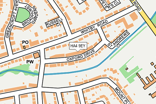 HA4 9EY map - OS OpenMap – Local (Ordnance Survey)