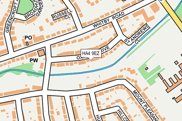 HA4 9EZ map - OS OpenMap – Local (Ordnance Survey)