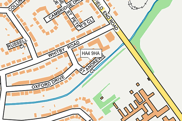 HA4 9HA map - OS OpenMap – Local (Ordnance Survey)