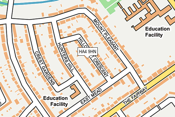 HA4 9HN map - OS OpenMap – Local (Ordnance Survey)