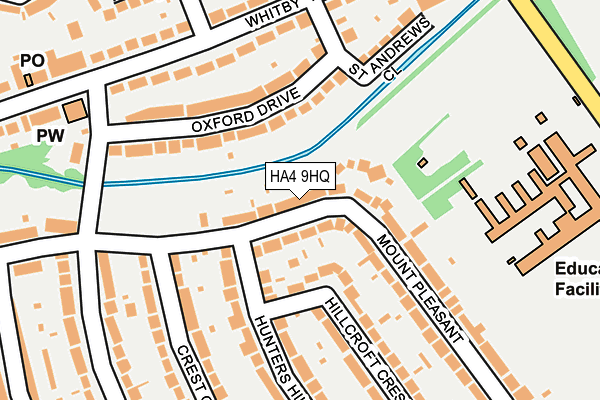 HA4 9HQ map - OS OpenMap – Local (Ordnance Survey)