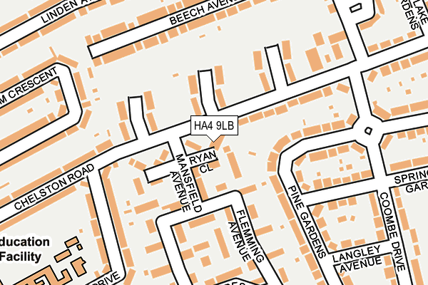 HA4 9LB map - OS OpenMap – Local (Ordnance Survey)