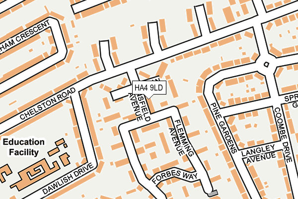HA4 9LD map - OS OpenMap – Local (Ordnance Survey)