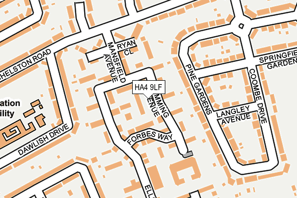 HA4 9LF map - OS OpenMap – Local (Ordnance Survey)