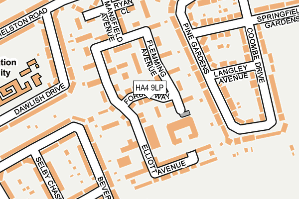 HA4 9LP map - OS OpenMap – Local (Ordnance Survey)