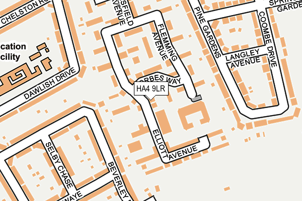 HA4 9LR map - OS OpenMap – Local (Ordnance Survey)