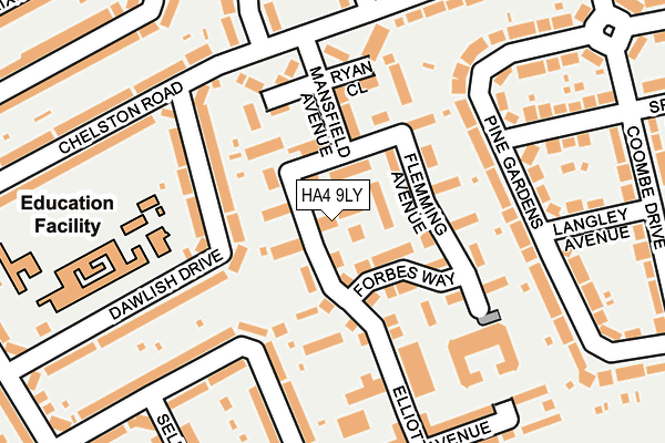 HA4 9LY map - OS OpenMap – Local (Ordnance Survey)