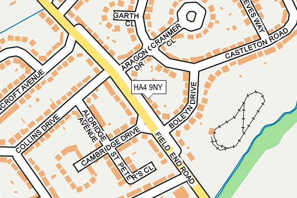 HA4 9NY map - OS OpenMap – Local (Ordnance Survey)