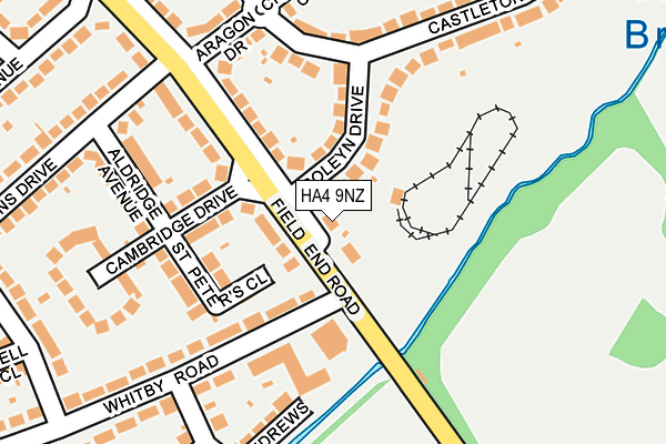 HA4 9NZ map - OS OpenMap – Local (Ordnance Survey)