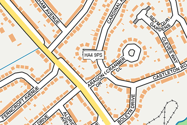 HA4 9PS map - OS OpenMap – Local (Ordnance Survey)