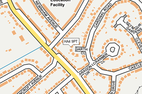 HA4 9PT map - OS OpenMap – Local (Ordnance Survey)