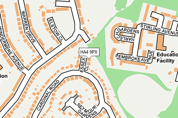 HA4 9PX map - OS OpenMap – Local (Ordnance Survey)