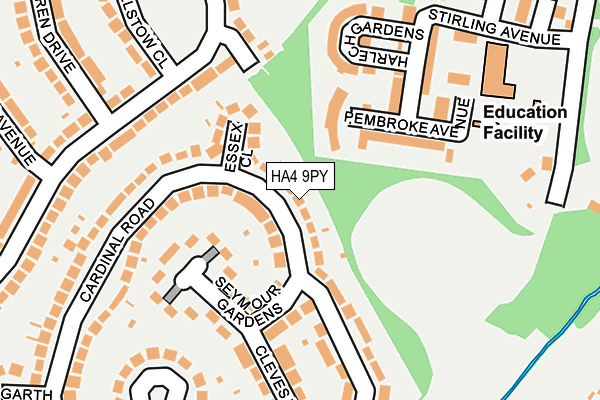 HA4 9PY map - OS OpenMap – Local (Ordnance Survey)
