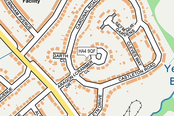 HA4 9QF map - OS OpenMap – Local (Ordnance Survey)