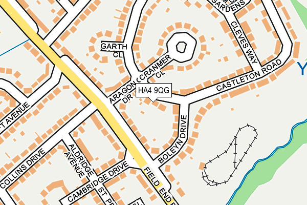 HA4 9QG map - OS OpenMap – Local (Ordnance Survey)