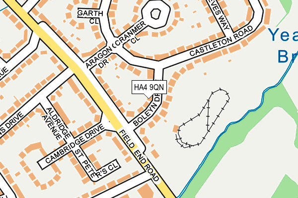 HA4 9QN map - OS OpenMap – Local (Ordnance Survey)
