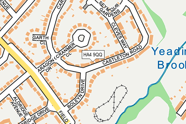 HA4 9QQ map - OS OpenMap – Local (Ordnance Survey)