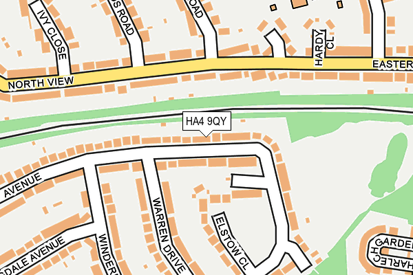 HA4 9QY map - OS OpenMap – Local (Ordnance Survey)