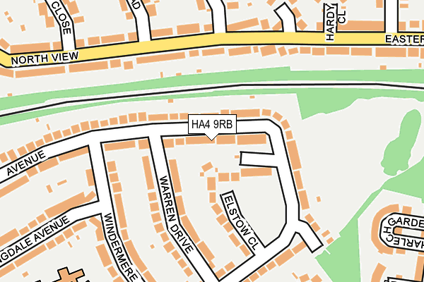 HA4 9RB map - OS OpenMap – Local (Ordnance Survey)