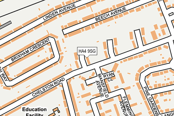 HA4 9SG map - OS OpenMap – Local (Ordnance Survey)