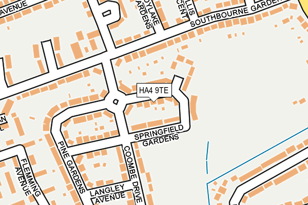HA4 9TE map - OS OpenMap – Local (Ordnance Survey)
