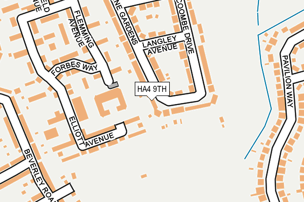 HA4 9TH map - OS OpenMap – Local (Ordnance Survey)