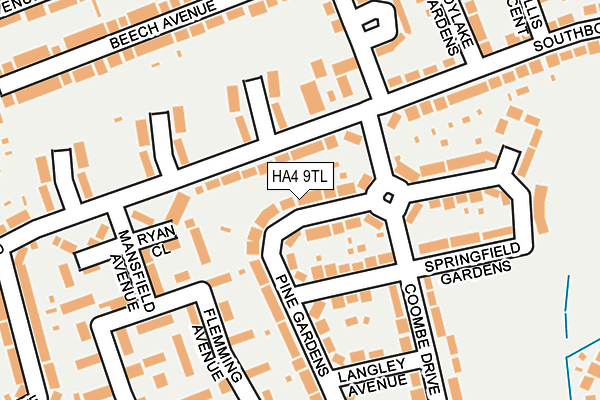 HA4 9TL map - OS OpenMap – Local (Ordnance Survey)