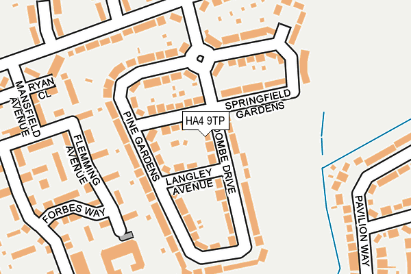 HA4 9TP map - OS OpenMap – Local (Ordnance Survey)