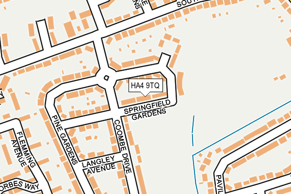 HA4 9TQ map - OS OpenMap – Local (Ordnance Survey)