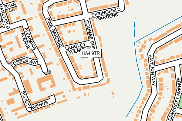 HA4 9TR map - OS OpenMap – Local (Ordnance Survey)