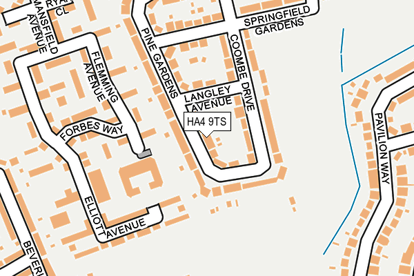 HA4 9TS map - OS OpenMap – Local (Ordnance Survey)