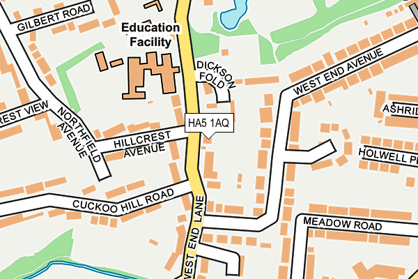 HA5 1AQ map - OS OpenMap – Local (Ordnance Survey)