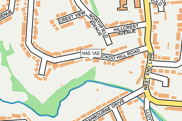 HA5 1AS map - OS OpenMap – Local (Ordnance Survey)