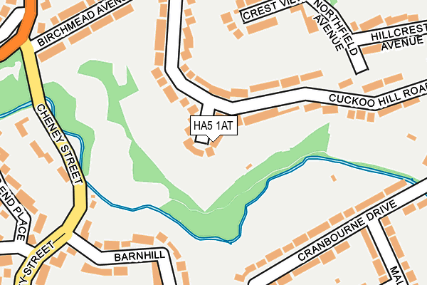 HA5 1AT map - OS OpenMap – Local (Ordnance Survey)