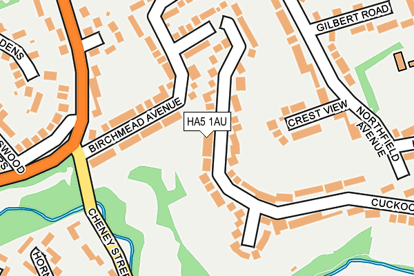 HA5 1AU map - OS OpenMap – Local (Ordnance Survey)