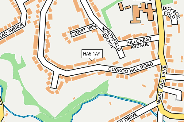 HA5 1AY map - OS OpenMap – Local (Ordnance Survey)