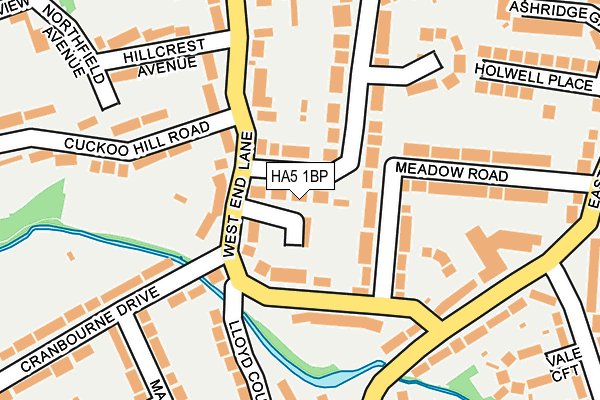 HA5 1BP map - OS OpenMap – Local (Ordnance Survey)