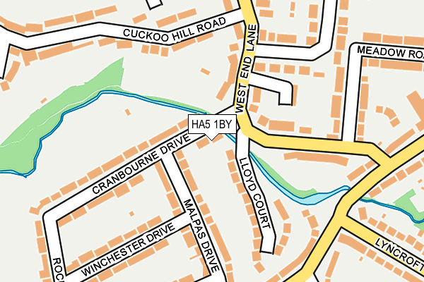 HA5 1BY map - OS OpenMap – Local (Ordnance Survey)