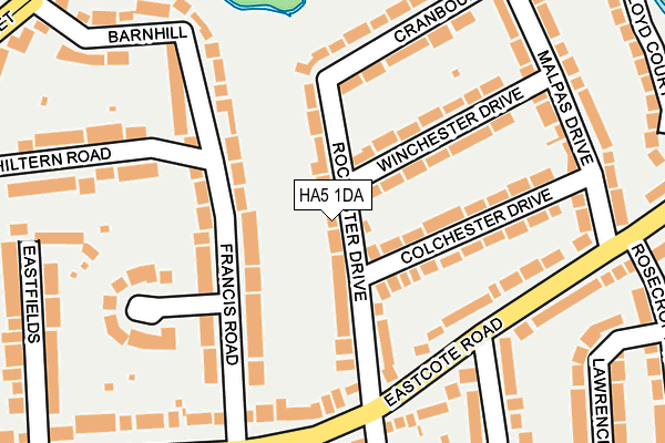 HA5 1DA map - OS OpenMap – Local (Ordnance Survey)