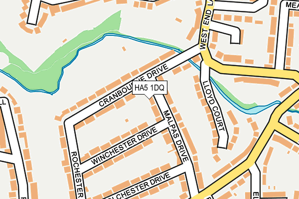 HA5 1DQ map - OS OpenMap – Local (Ordnance Survey)